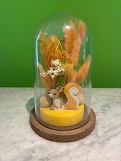 Cloche florale saumon